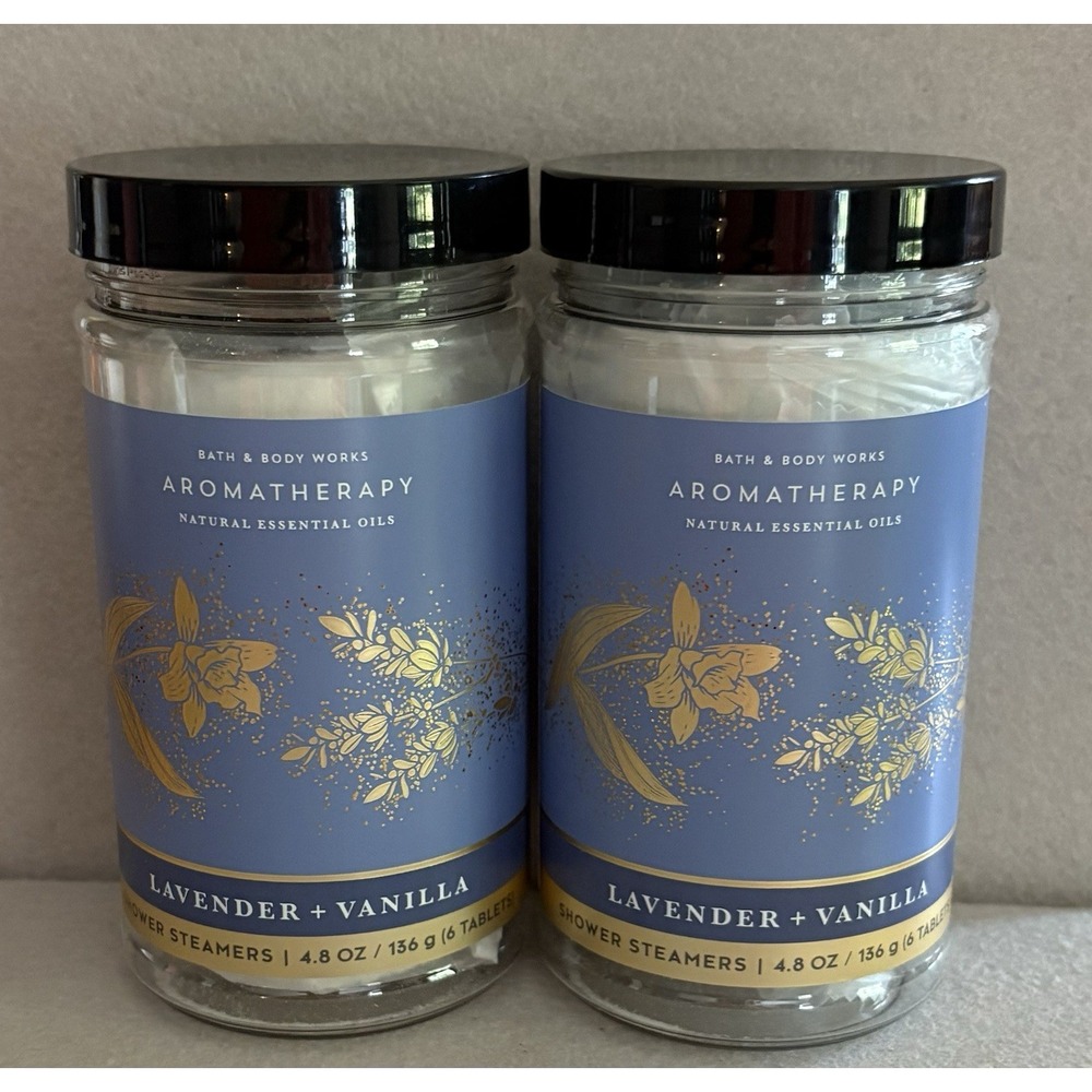 2 x Bath & Body Works Aromatherapy LAVENDER & VANILLA Shower Steamers NEW